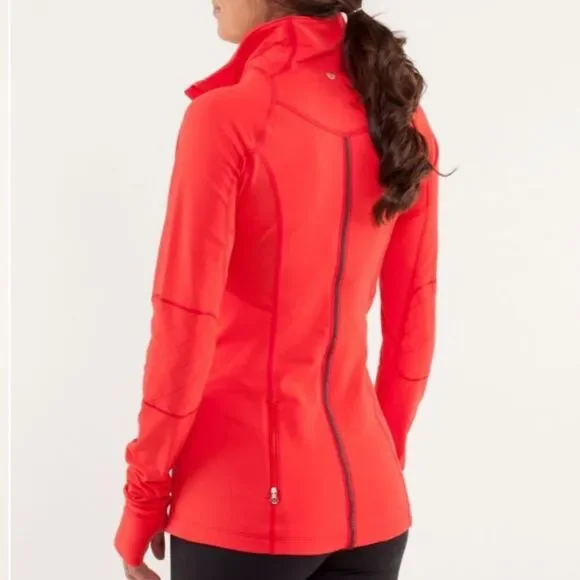 Lululemon Run Toasty Tech Pullover Love Red Size 6 1/4 Zip Running Jacket Shirt - Picture 2 of 15